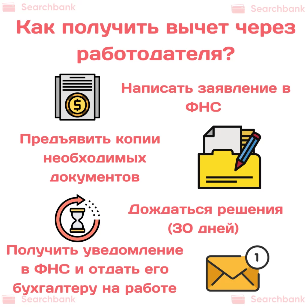 Вычет через работодателя